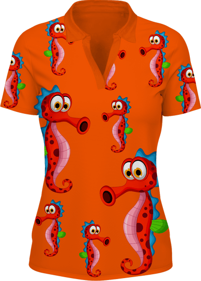 Sassy Seahorse Women's Polo - fungear.com.au