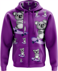 Skater Koala Full Zip Hoodies Jacket 5