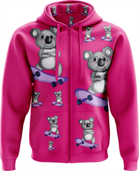 Skater Koala Full Zip Hoodies Jacket 10