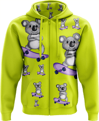 Skater Koala Full Zip Hoodies Jacket 7