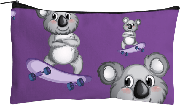 Skater Koala Jumbo Pencil Case - fungear.com.au