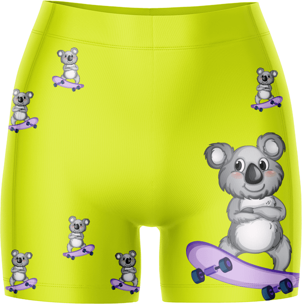 Skater Koala Ladies Gym Shorts - fungear.com.au