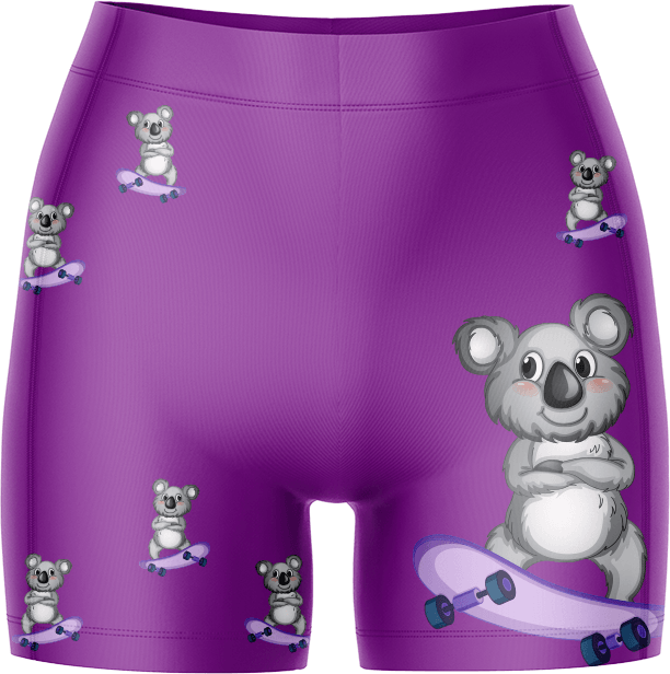Skater Koala Ladies Gym Shorts - fungear.com.au