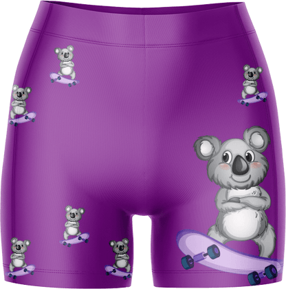 Skater Koala Ladies Gym Shorts - fungear.com.au