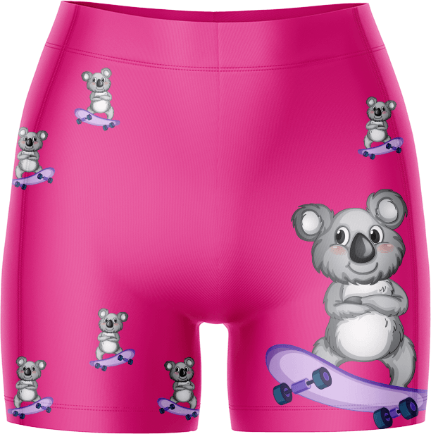 Skater Koala Ladies Gym Shorts - fungear.com.au