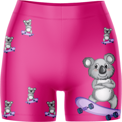 Skater Koala Ladies Gym Shorts - fungear.com.au