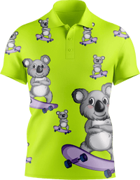 Skater Koala Men's Short Sleeve Polo 2