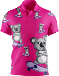 Skater Koala Men's Short Sleeve Polo 4