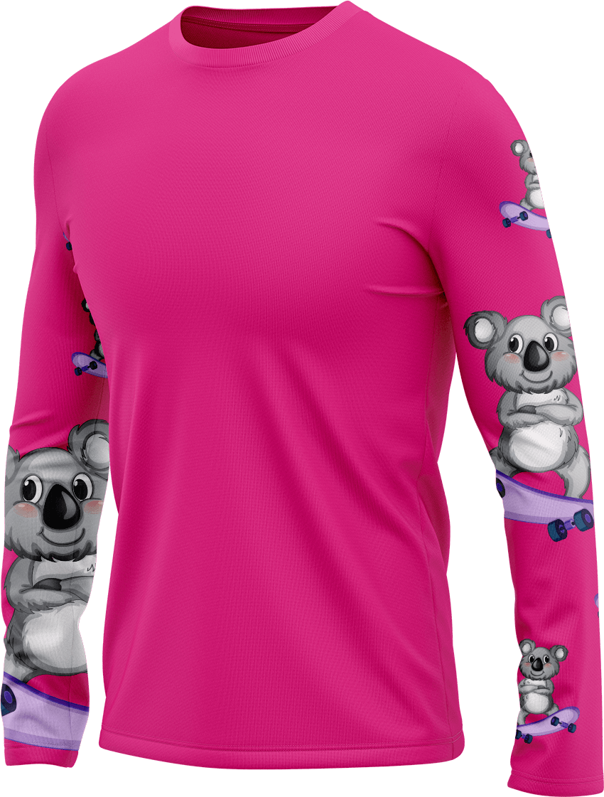 Skater Koala Rash T-Shirt Long Sleeve - fungear.com.au