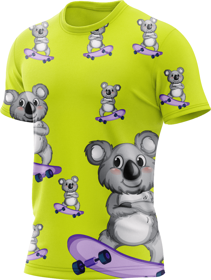 Skater Koala Rash T-Shirt Short Sleeve - fungear.com.au