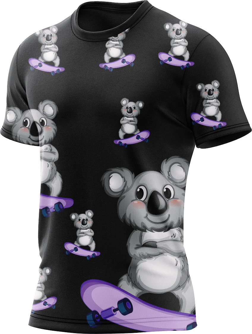 Skater Koala Rash T-Shirt Short Sleeve - fungear.com.au