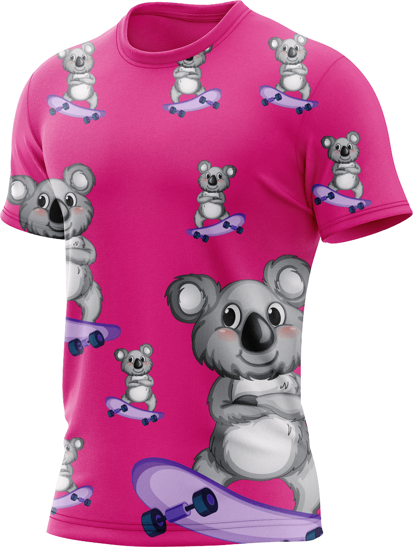 Skater Koala Rash T-Shirt Short Sleeve - fungear.com.au