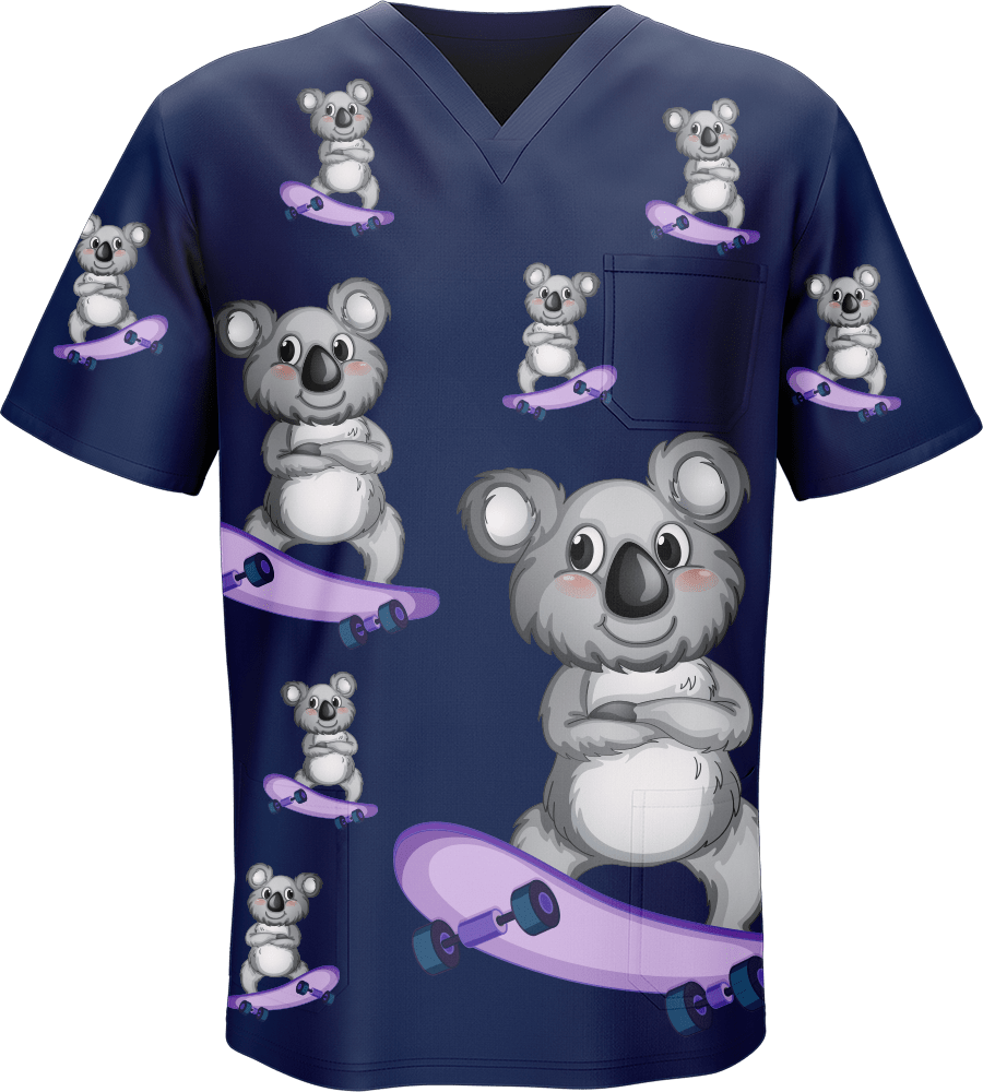 Skater Koala Scrubs - fungear.com.au