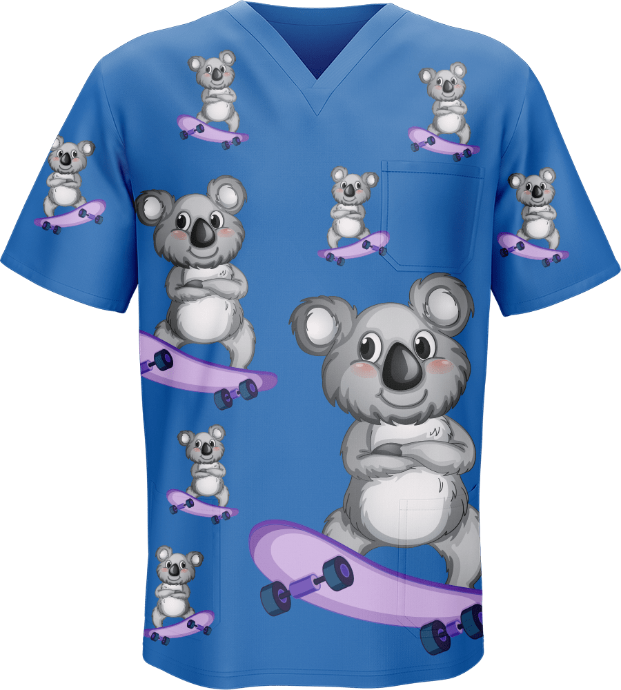Skater Koala Scrubs - fungear.com.au