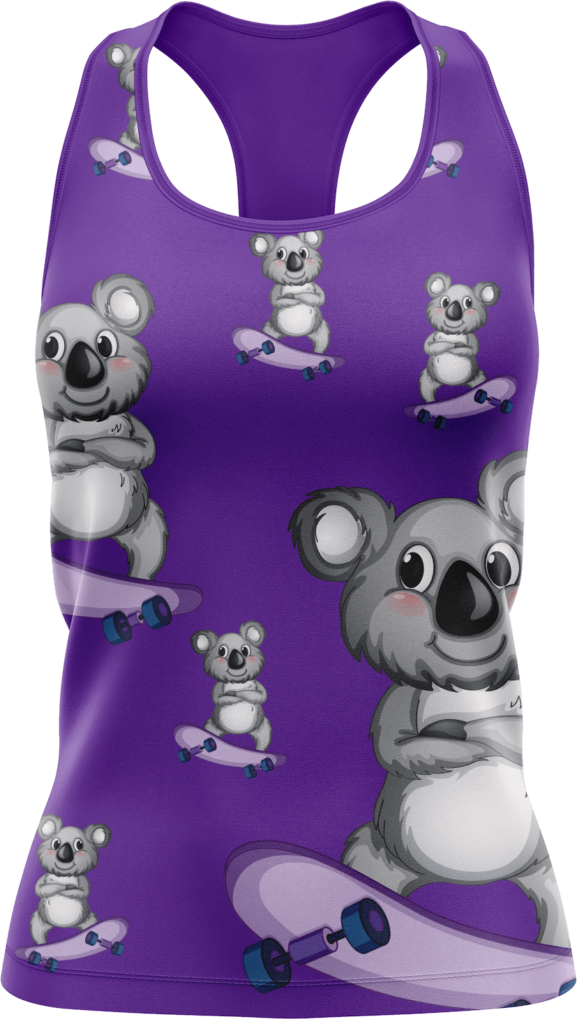 Skater Koala Singlets - fungear.com.au