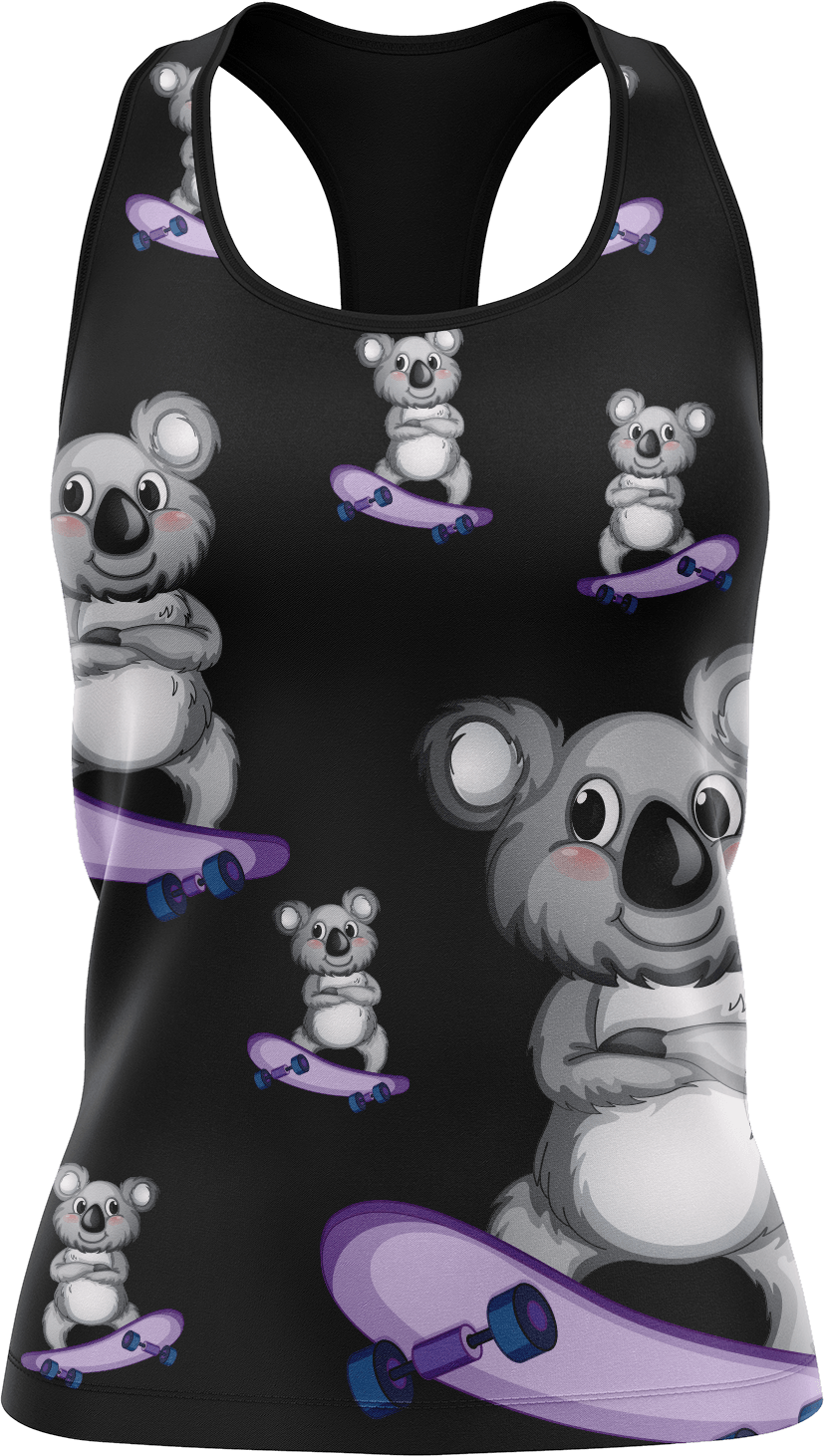 Skater Koala Singlets - fungear.com.au