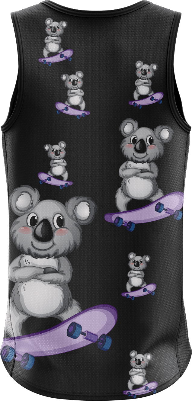 Skater Koala Singlets - fungear.com.au