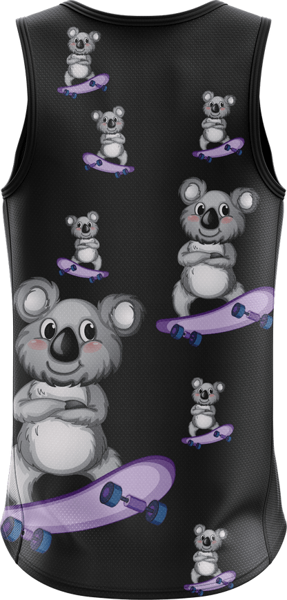 Skater Koala Singlets - fungear.com.au