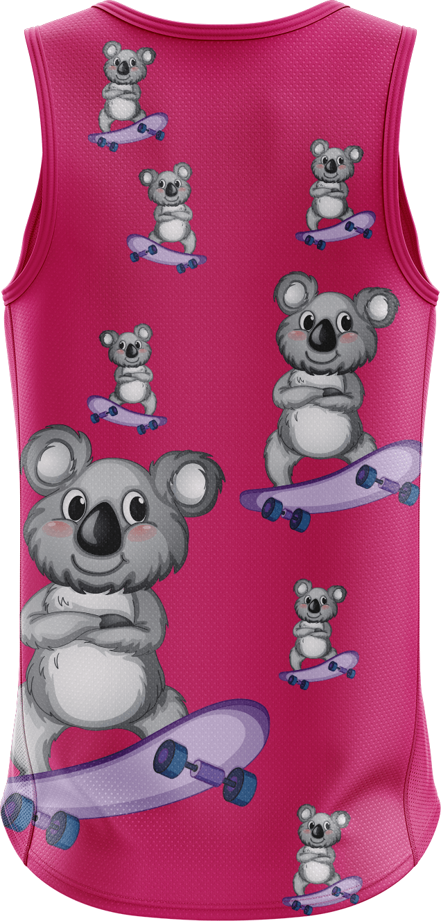 Skater Koala Singlets - fungear.com.au