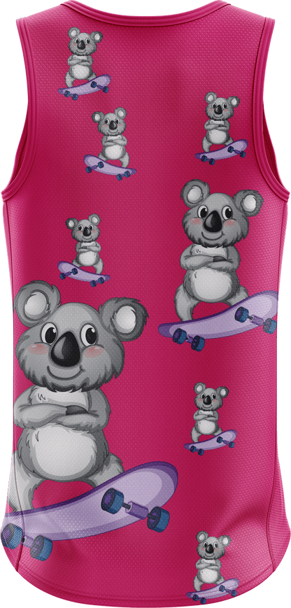 Skater Koala Singlets - fungear.com.au