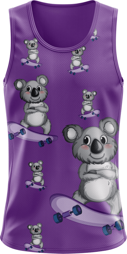 Skater Koala Singlets - fungear.com.au