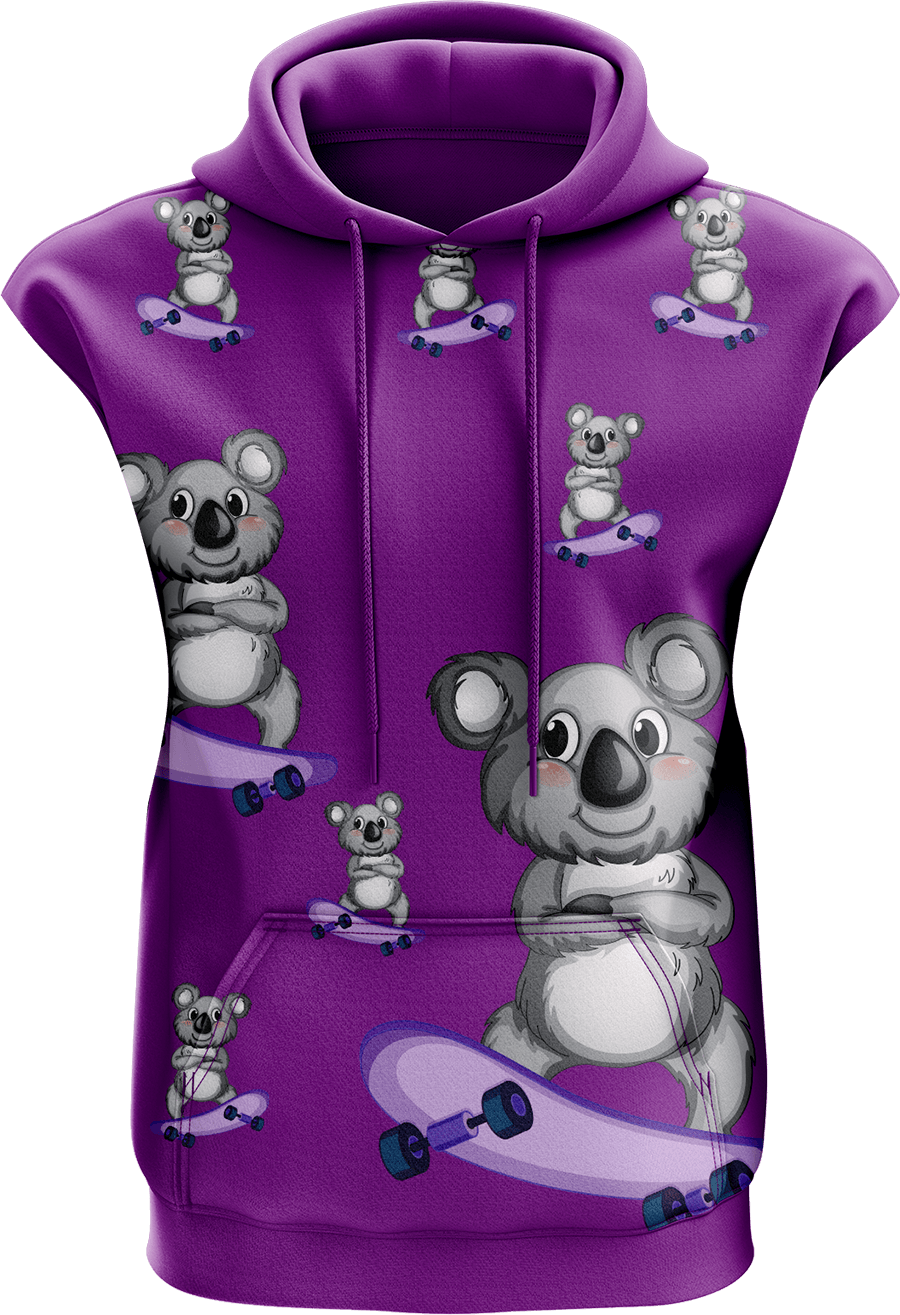 Skater Koala Sleeveless Hoodie - fungear.com.au