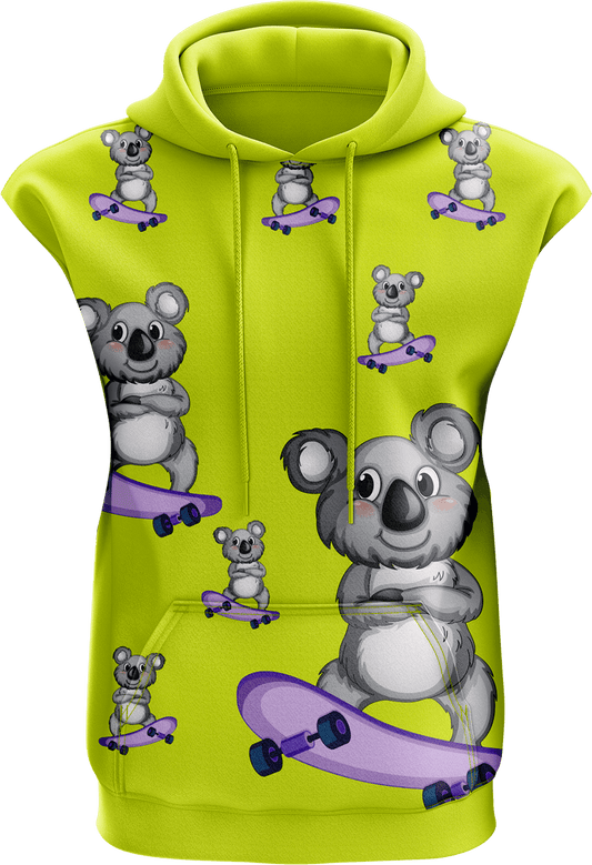 Skater Koala Sleeveless Hoodie - fungear.com.au