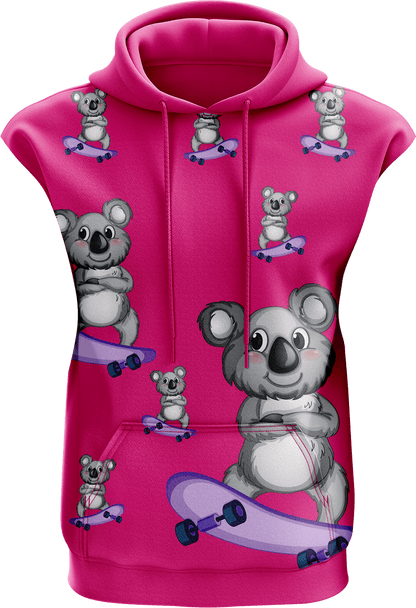 Skater Koala Sleeveless Hoodie - fungear.com.au