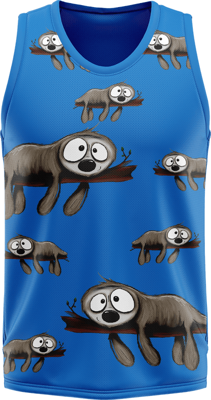 Snoozy Sloth Basketball Jersey - fungear.com.au