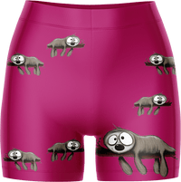 Snoozy Sloth Ladies Gym Shorts 3