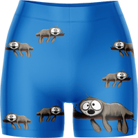 Snoozy Sloth Ladies Gym Shorts 2