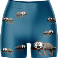 Snoozy Sloth Ladies Gym Shorts 4