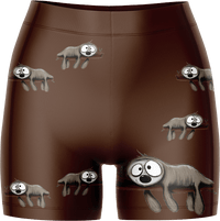 Snoozy Sloth Ladies Gym Shorts 1