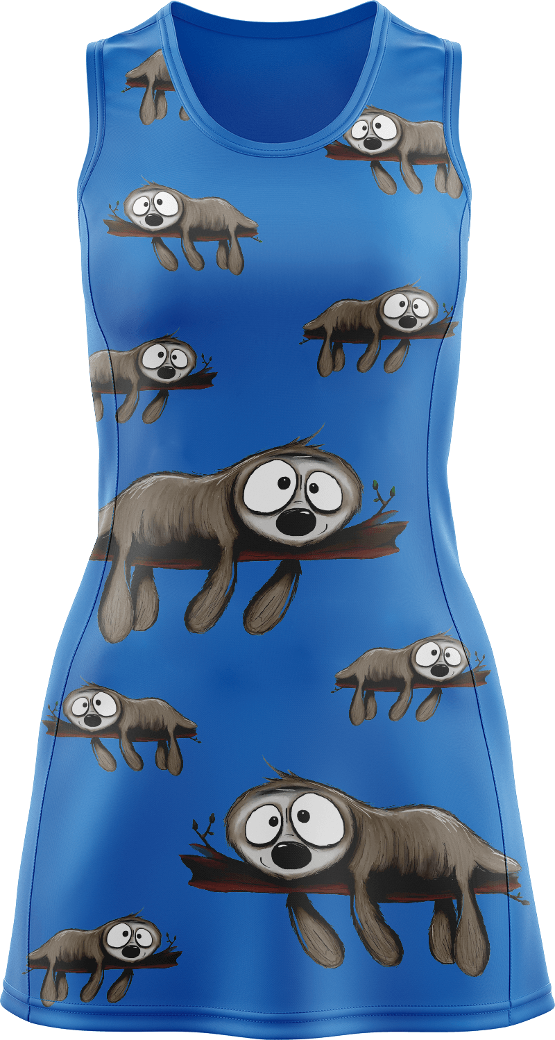 Snoozy Sloth Ladies Mini Dress - fungear.com.au