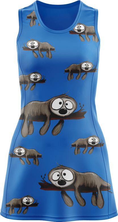 Snoozy Sloth Ladies Mini Dress - fungear.com.au
