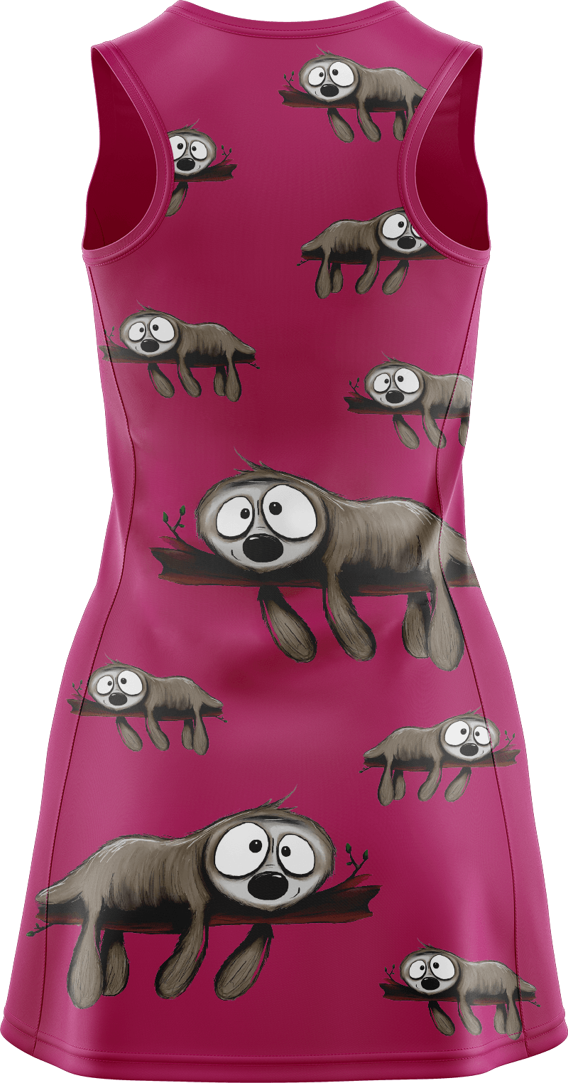 Snoozy Sloth Ladies Mini Dress - fungear.com.au