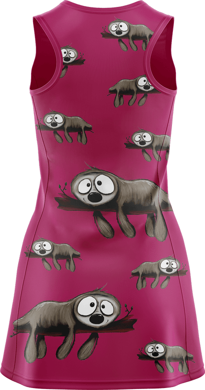 Snoozy Sloth Ladies Mini Dress - fungear.com.au