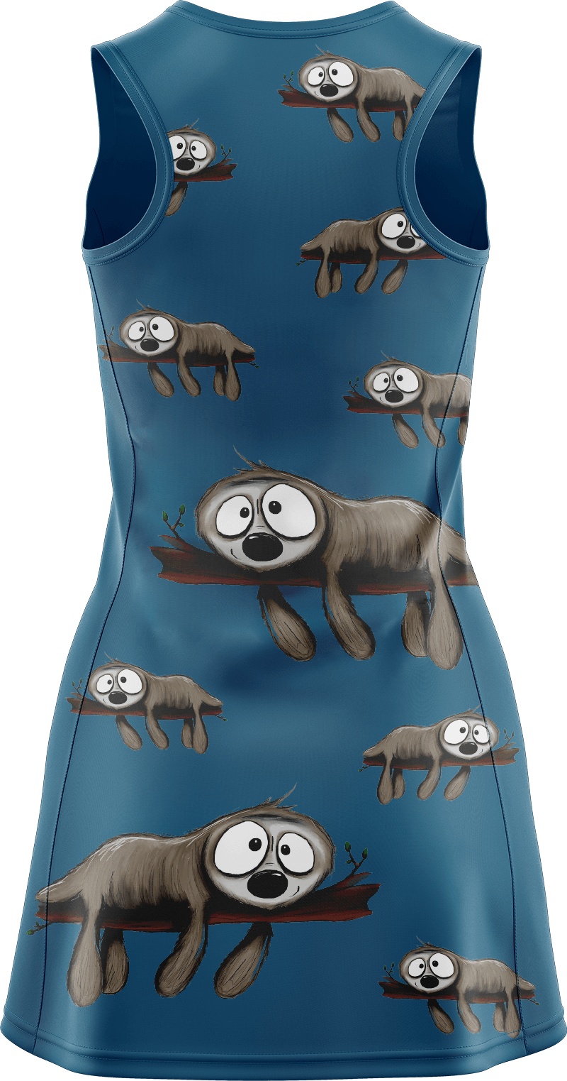 Snoozy Sloth Ladies Mini Dress - fungear.com.au