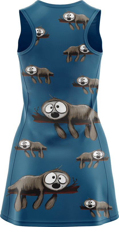 Snoozy Sloth Ladies Mini Dress - fungear.com.au