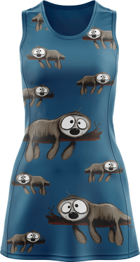 Snoozy Sloth Ladies Mini Dress 4