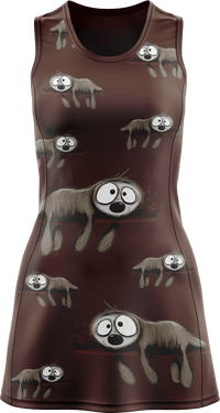 Snoozy Sloth Ladies Mini Dress 1