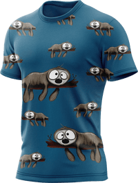 Snoozy Sloth Rash Shirt Short Sleeve 1