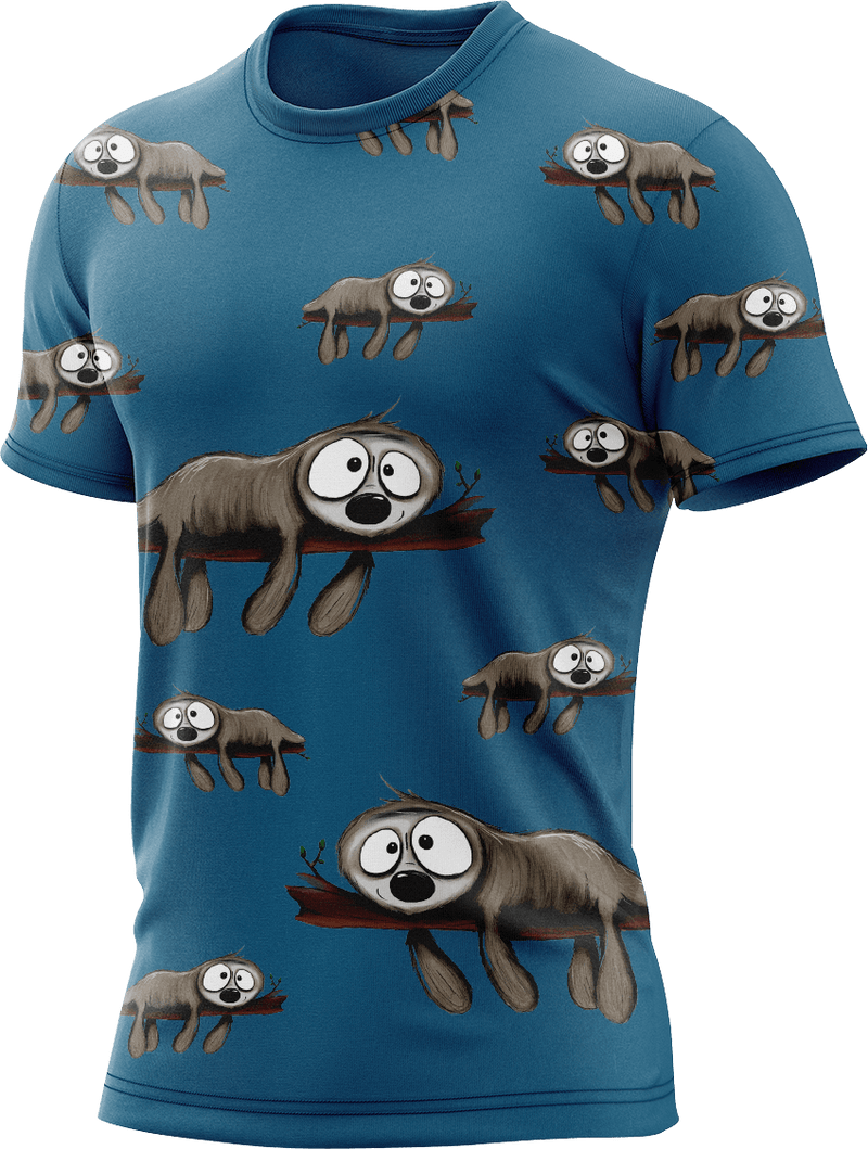 Snoozy Sloth Rash Shirt Short Sleeve