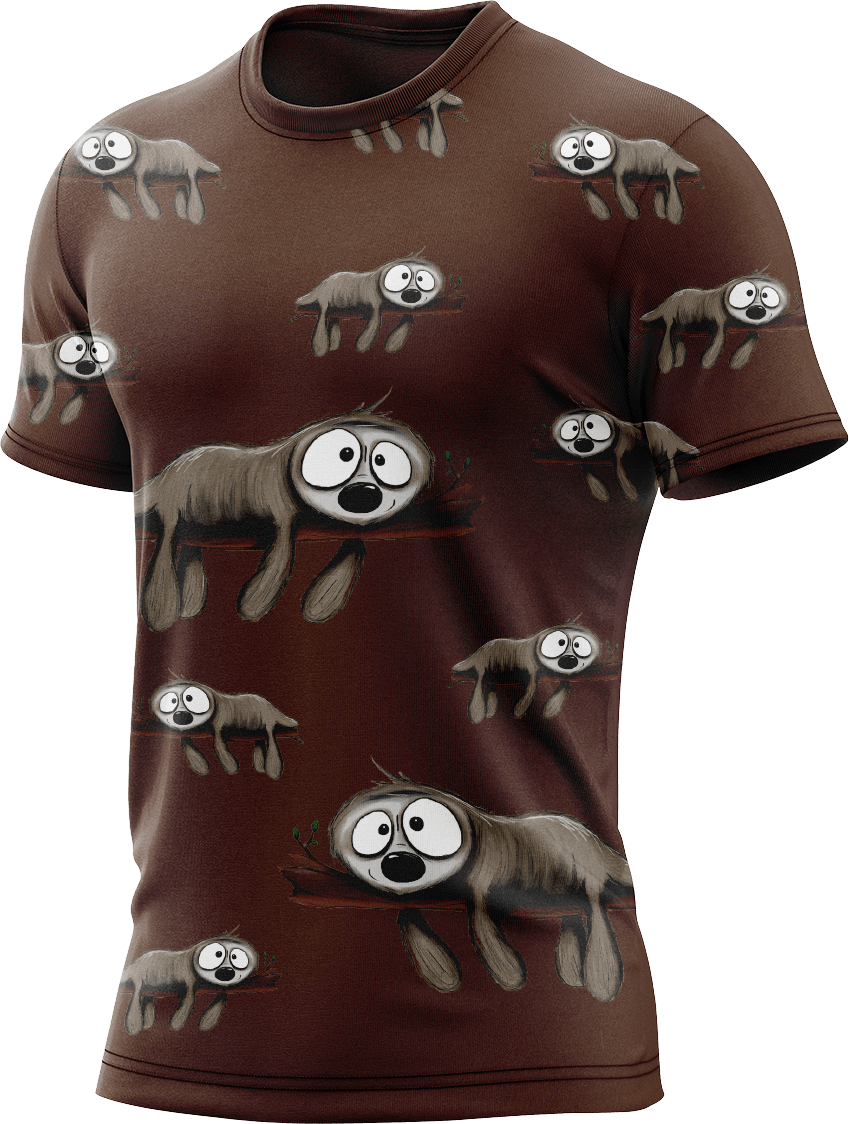Snoozy Sloth Rash T-Shirt Short Sleeve - fungear.com.au