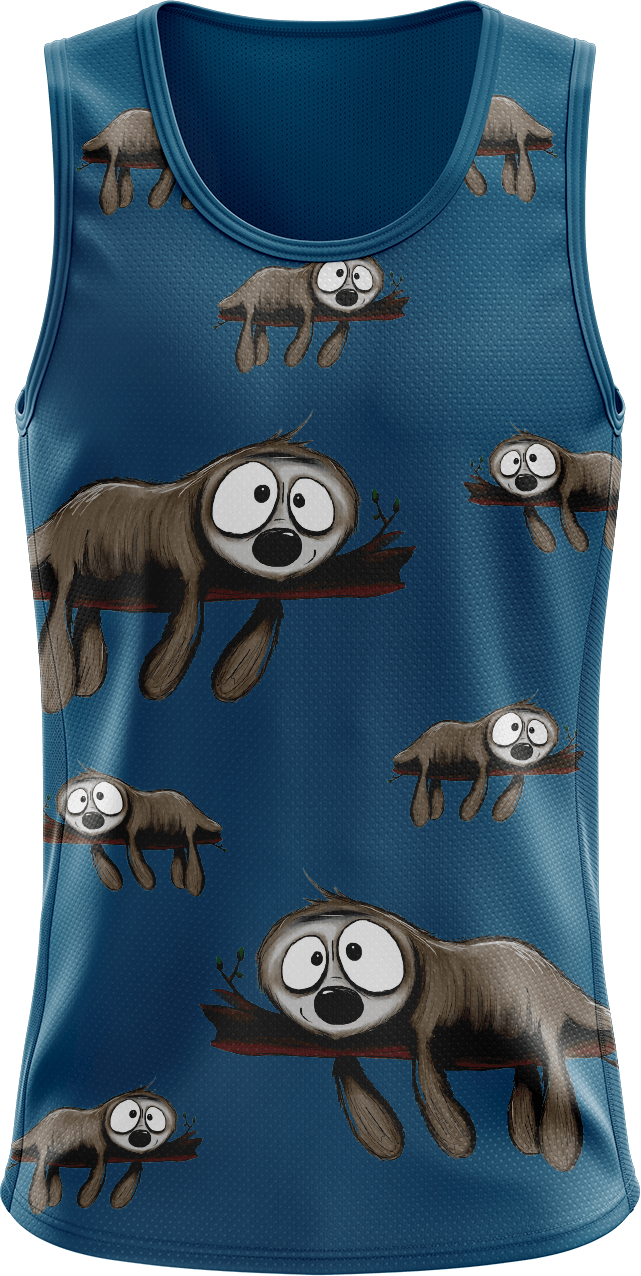 Snoozy Sloth Singlets - fungear.com.au