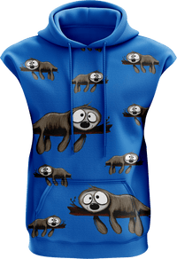 Snoozy Sloth Sleeveless Hoodie 1