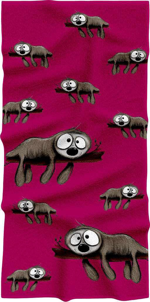 Snoozy Sloth Towels - fungear.com.au