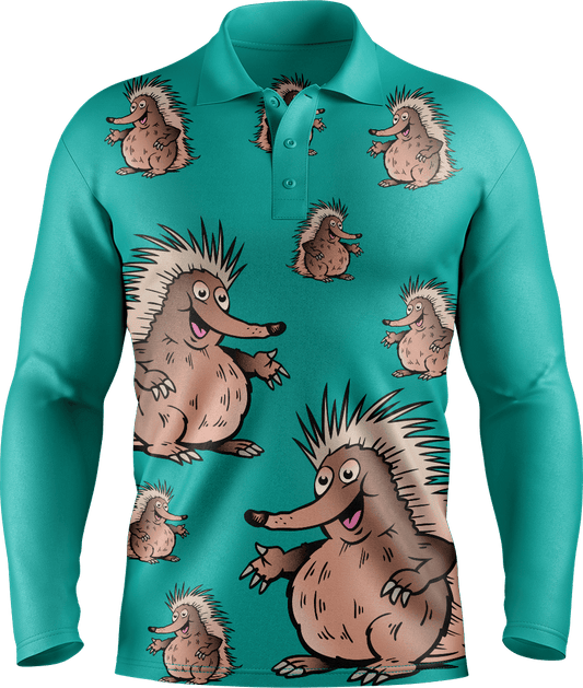 Spunky Echidna Men's Polo - fungear.com.au