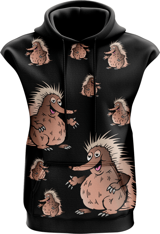 Spunky Echidna Sleeveless Hoodie - fungear.com.au