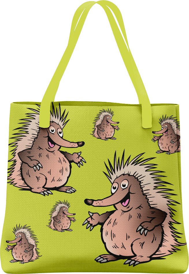 Spunky Echidna Tote Bag - fungear.com.au